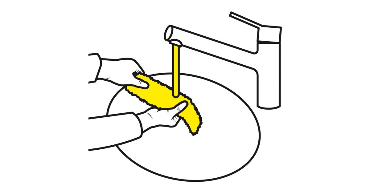 Kärcher Mikrofaser-Wischbezug Outdoor WV(hellgrau, für Fensterreiniger)