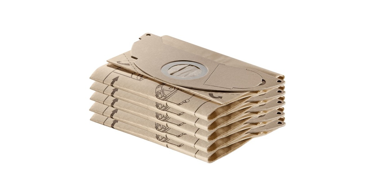 Kärcher Papier-Filterbeutel, Staubsaugerbeutel(5 Stück)