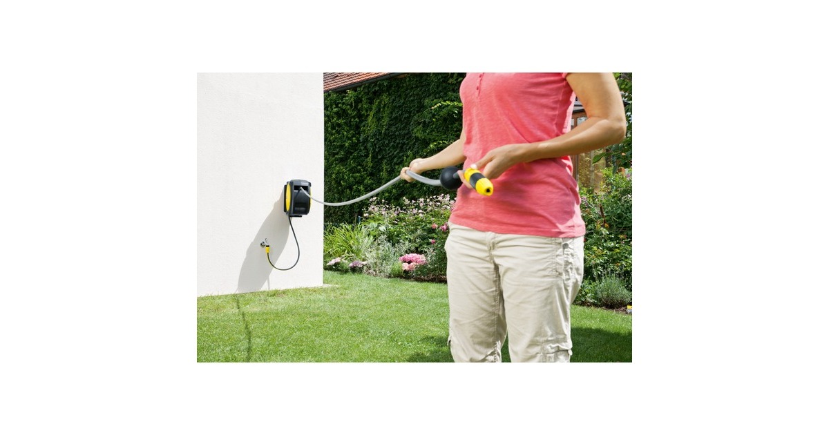 Kärcher Premium Schlauchbox CR 7.220 Automatic, Schlauchtrommel(schwarz/gelb, 20 Meter)