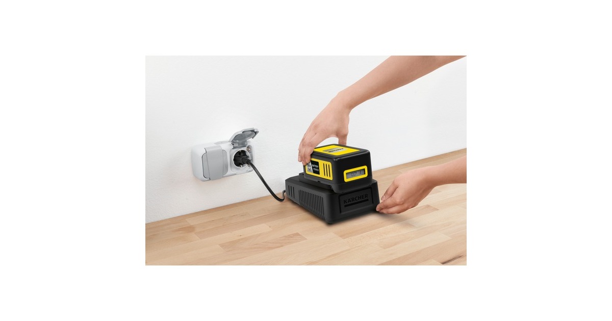 Kärcher Starter Kit Battery Power 18/50, Set(schwarz/gelb, Akku Battery Power 18/50 mit Schnellladegerät 18 V)