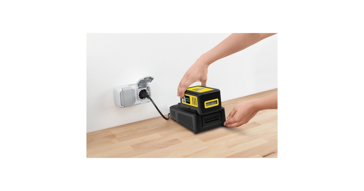 Kärcher Starter Kit Battery Power 18/50, Set(schwarz/gelb, Akku Battery Power 18/50 mit Schnellladegerät 18 V)