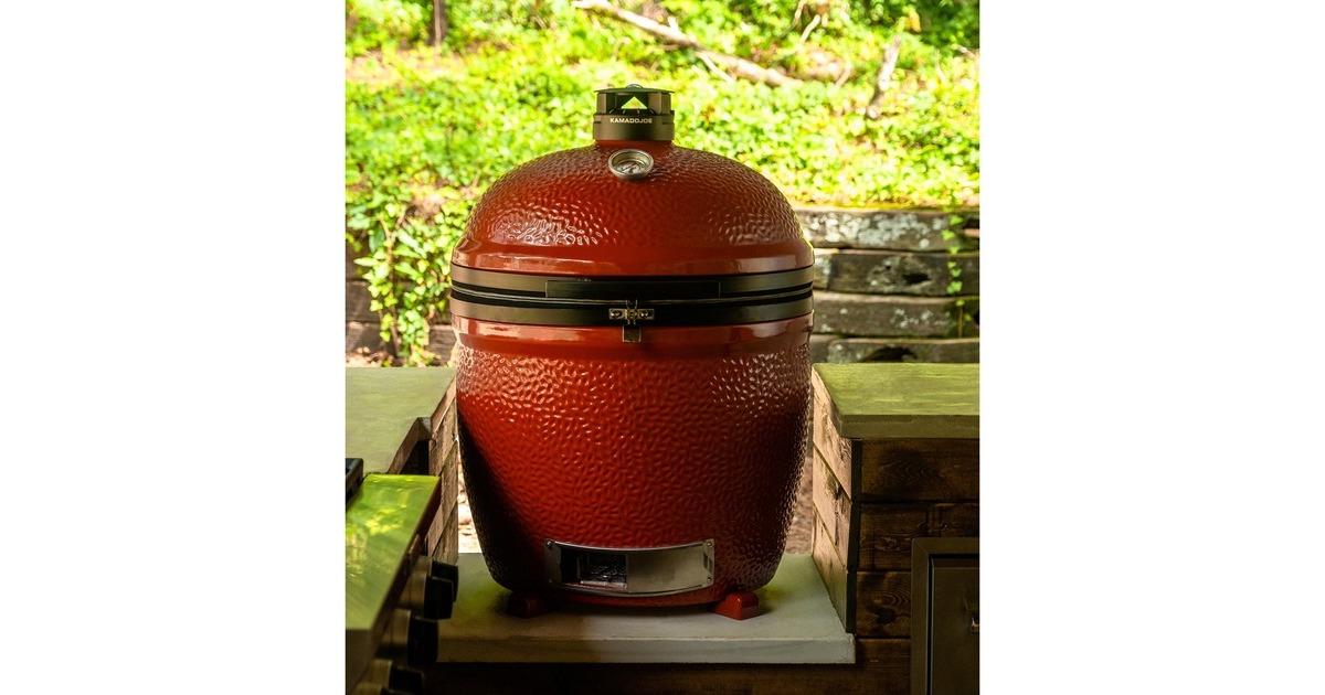 Kamado Joe Big Joe III, freistehend, Holzkohlegrill(rot/schwarz, Ø 61cm)