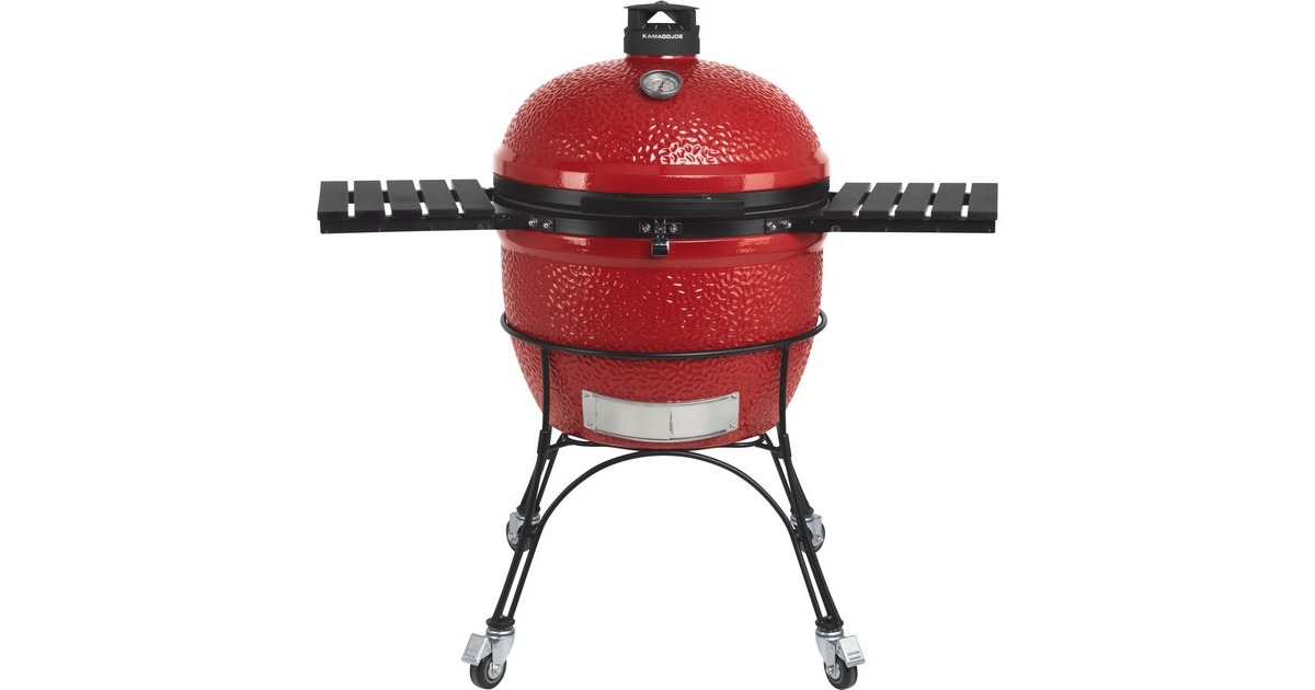 Kamado Joe Big Joe II, Holzkohlegrill(rot/schwarz, Ø 61cm)