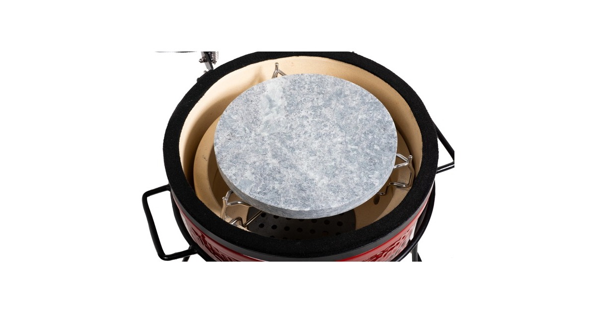 Kamado Joe Speckstein rund, für Kamado Joe Junior(grau, Ø 34cm)