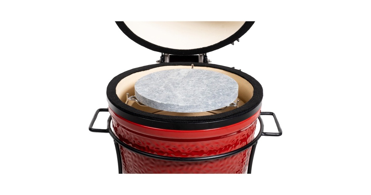 Kamado Joe Speckstein rund, für Kamado Joe Junior(grau, Ø 34cm)
