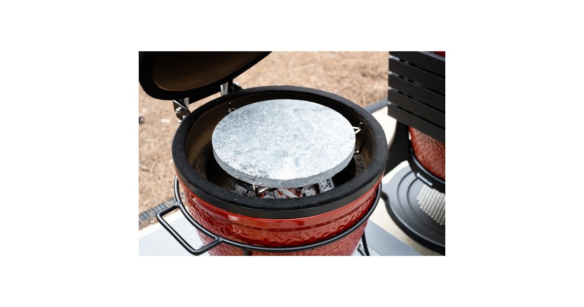 Kamado Joe Speckstein rund, für Kamado Joe Junior(grau, Ø 34cm)