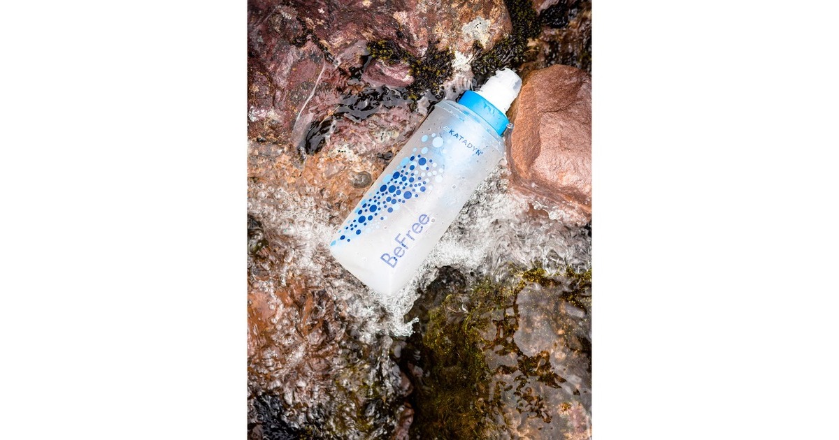 Katadyn Trinkbeutel BeFree Filtersystem 1,0 Liter, Trinkflasche(transparent/blau)