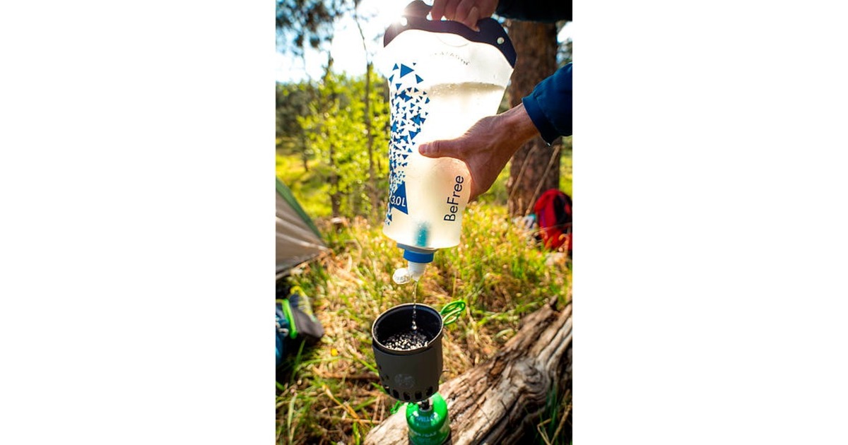 Katadyn Trinkbeutel BeFree Filtersystem 3,0L Gravity, Wasserbehälter(transparent/blau)