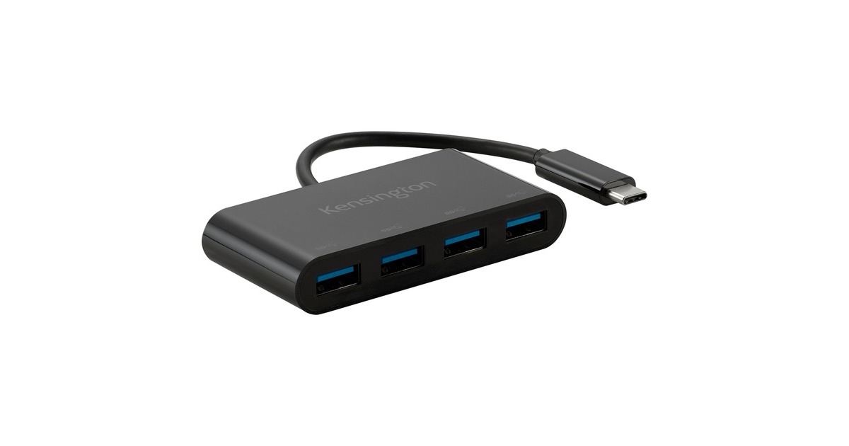 Kensington CH1200 USB-C 4 Port Hub, USB-Hub(schwarz)
