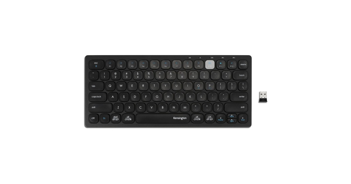 Kensington Kompakte Multi-Device Dual Wireless Tastatur(schwarz, DE-Layout)