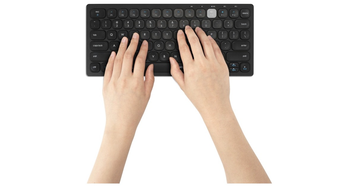 Kensington Kompakte Multi-Device Dual Wireless Tastatur(schwarz, DE-Layout)