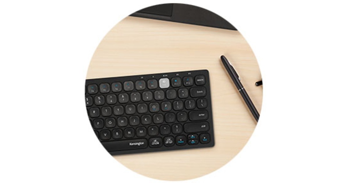 Kensington Kompakte Multi-Device Dual Wireless Tastatur(schwarz, DE-Layout)