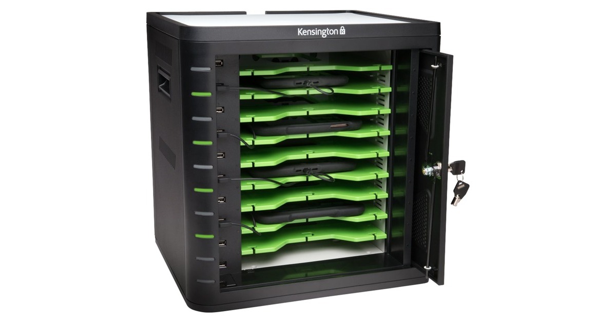 Kensington Lade- und Synchronisierungs-Kabinett für Tablets, Sicherheit(schwarz, universal)