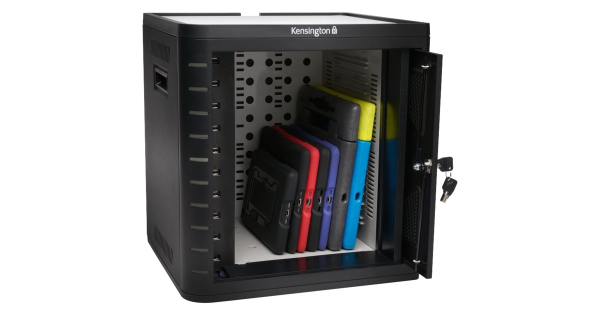 Kensington Lade- und Synchronisierungs-Kabinett für Tablets, Sicherheit(schwarz, universal)