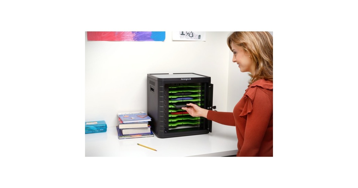 Kensington Lade- und Synchronisierungs-Kabinett für Tablets, Sicherheit(schwarz, universal)