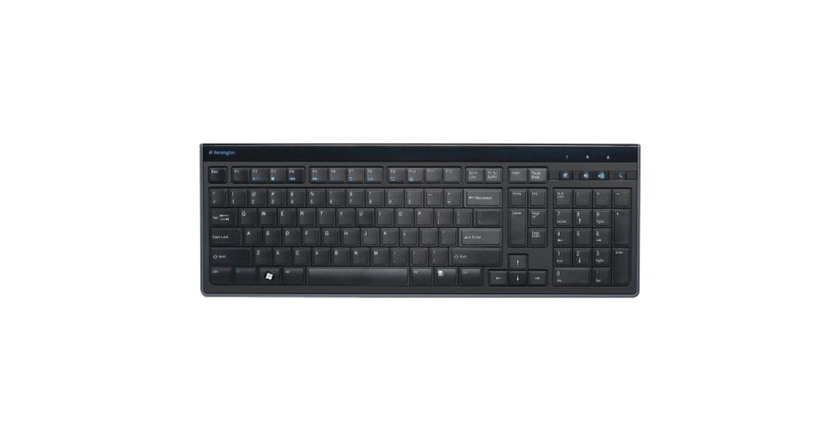 Kensington Slim Type Keyoard, Tastatur(schwarz, DE-Layout)