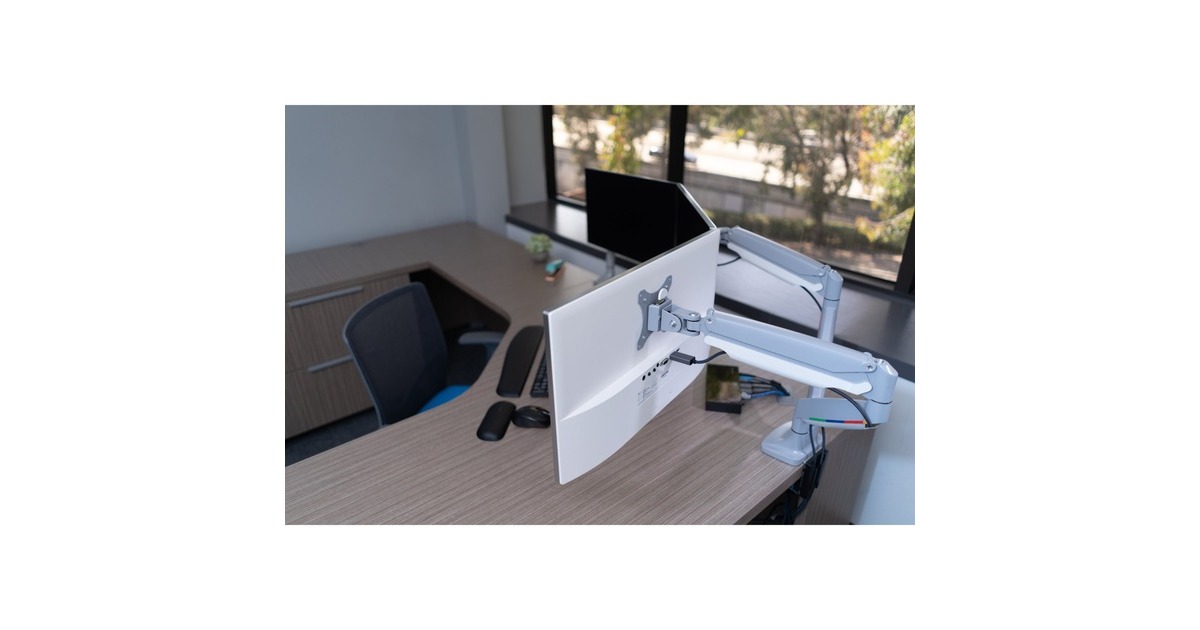 Kensington SmartFit One Touch Dual Monitorarm, Monitorhalterung(grau)