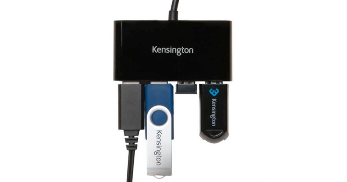 Kensington USB 3.0 4-Port Hub, USB-Hub(schwarz, 4x USB 3.0 Typ-A)