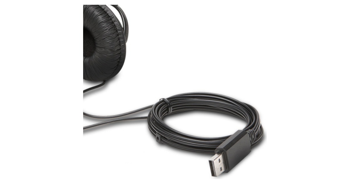 Kensington USB HiFi-Kopfhörer mit Mikrofon, Headset(schwarz)