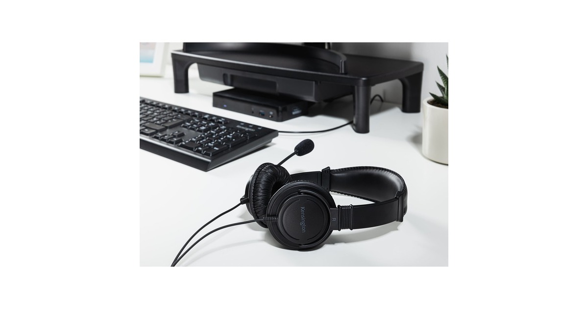 Kensington USB HiFi-Kopfhörer mit Mikrofon, Headset(schwarz)