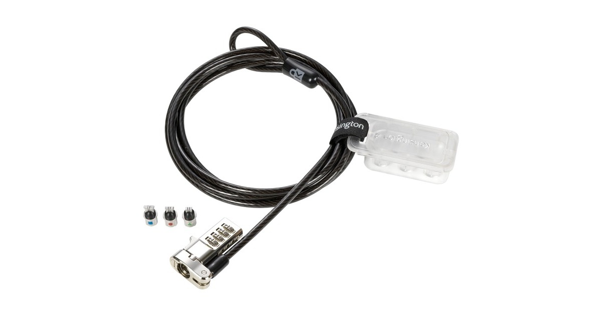 Kensington Universelles 3-in-1 Kombinationsschloss, Zahlenschloss(schwarz)