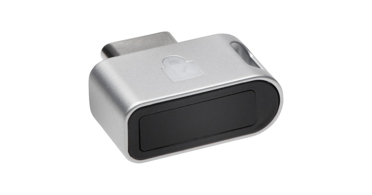 Kensington VeriMark Guard, Sicherheit(schwarz, USB-C, Fingerprint Security Key, FIDO2 WebAuthn/CTAP2 & FIDO U2F, Windows, Chrome, macOS, iOS)