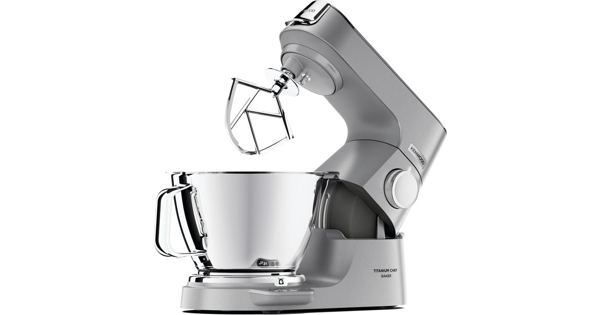 Kenwood Titanium Chef Baker Küchenmaschine KVC85.124SI(silber, 1.200 Watt)