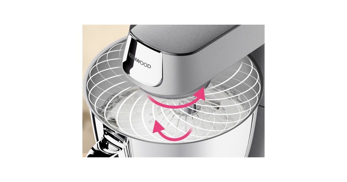 Kenwood Titanium Chef Baker Küchenmaschine KVC85.124SI(silber, 1.200 Watt)