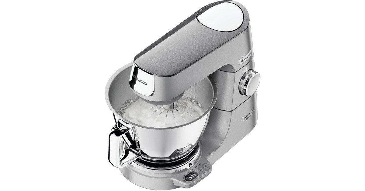 Kenwood Titanium Chef Baker Küchenmaschine KVC85.124SI(silber, 1.200 Watt)