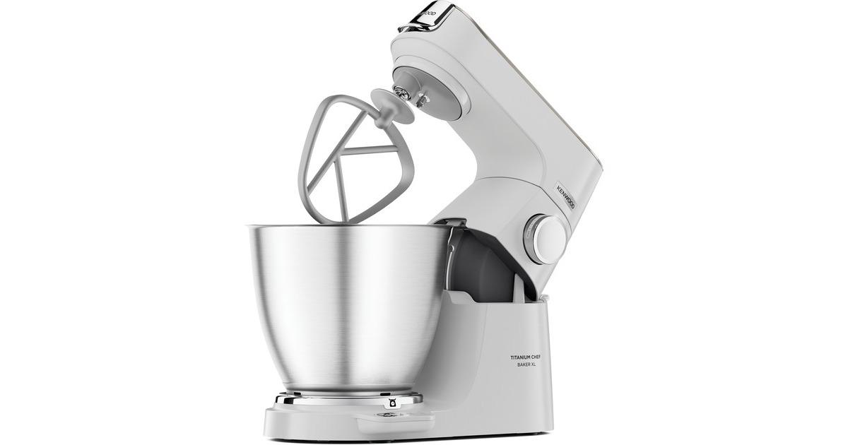 Kenwood Titanium Chef Baker XL Küchenmaschine KVL65.001WH(weiß, 1.200 Watt, integrierte Waage)