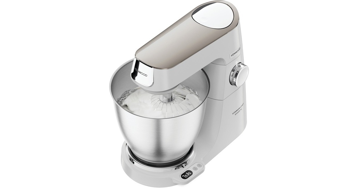Kenwood Titanium Chef Baker XL Küchenmaschine KVL65.001WH(weiß, 1.200 Watt, integrierte Waage)