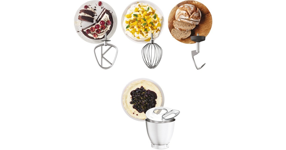 Kenwood Titanium Chef Baker XL Küchenmaschine KVL65.001WH(weiß, 1.200 Watt, integrierte Waage)