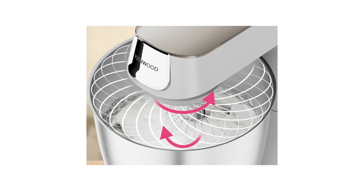 Kenwood Titanium Chef Baker XL Küchenmaschine KVL65.001WH(weiß, 1.200 Watt, integrierte Waage)