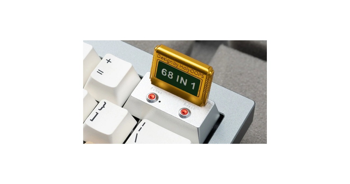 Keychron Computer Aluminum Alloy Artisan Keycap, Tastenkappe(silber/gold)