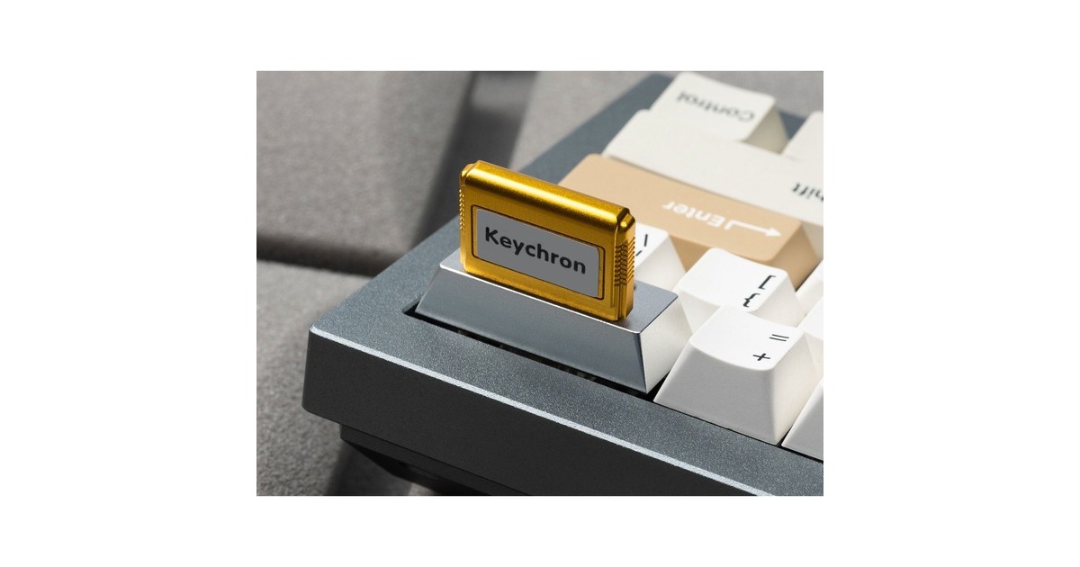 Keychron Computer Aluminum Alloy Artisan Keycap, Tastenkappe(silber/gold)