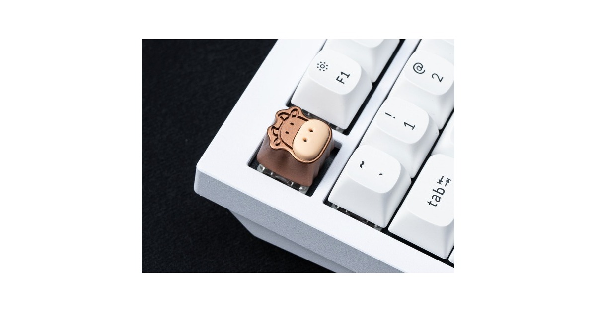 Keychron Cute Cows Aluminum Alloy Artisan Keycap, Tastenkappe(braun)
