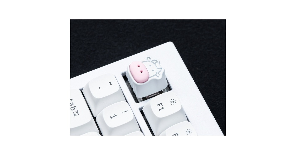 Keychron Cute Cows Aluminum Alloy Artisan Keycap, Tastenkappe(weiß)