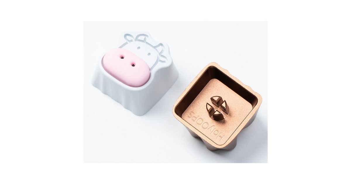 Keychron Cute Cows Aluminum Alloy Artisan Keycap, Tastenkappe(weiß)