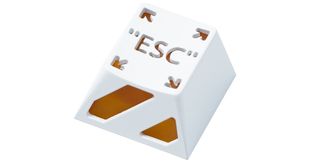 Keychron ESC Aluminum Alloy Artisan Keycap, Tastenkappe(weiß/orange)