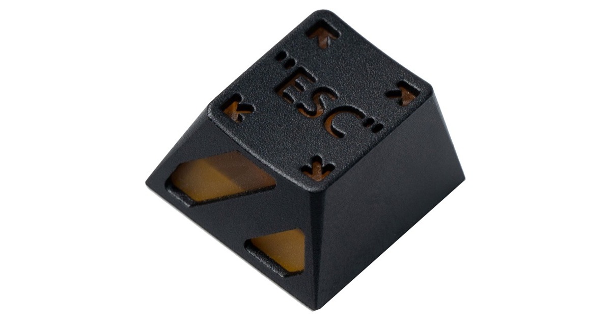 Keychron ESC Aluminum Alloy Artisan Keycap, Tastenkappe(schwarz/orange)