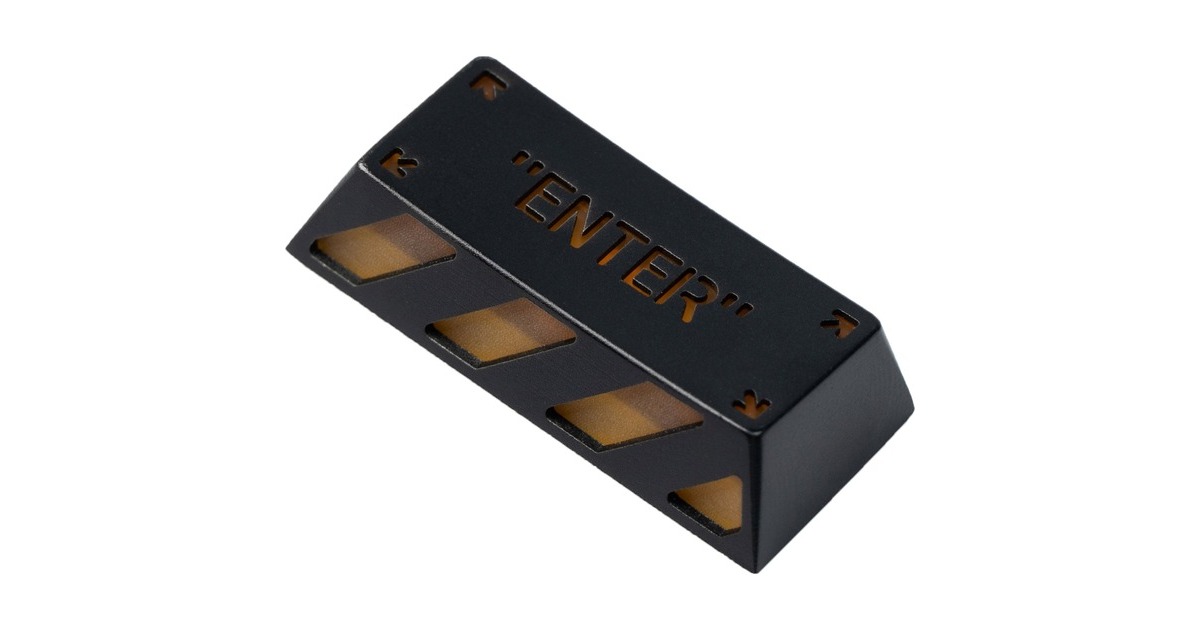 Keychron Enter Aluminum Alloy Artisan Keycap, Tastenkappe(schwarz/orange)