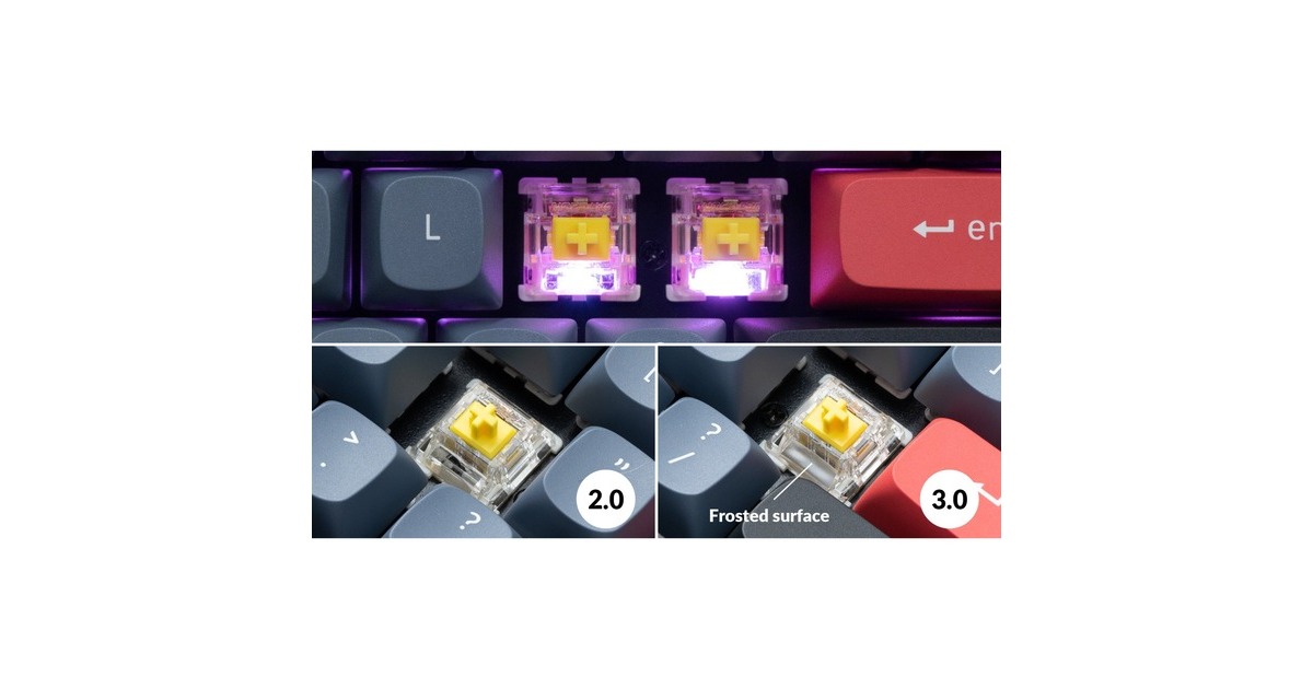 Keychron Gateron G Pro 3.0 Black Switch-Set, Tastenschalter(schwarz/transparent, 110 Stück)