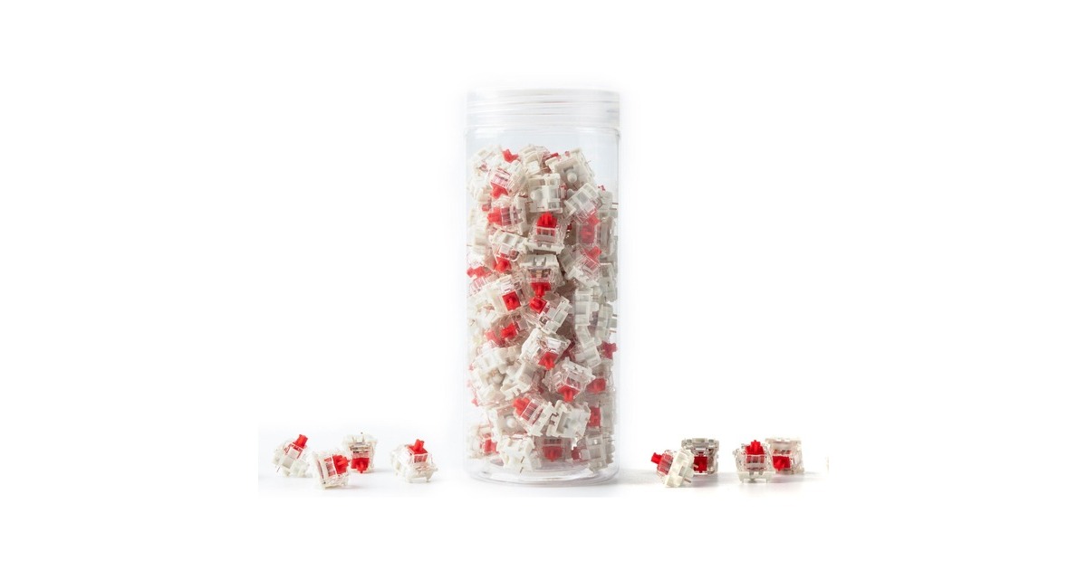 Keychron Gateron G Pro 3.0 Red Switch-Set, Tastenschalter(rot/transparent, 110 Stück)