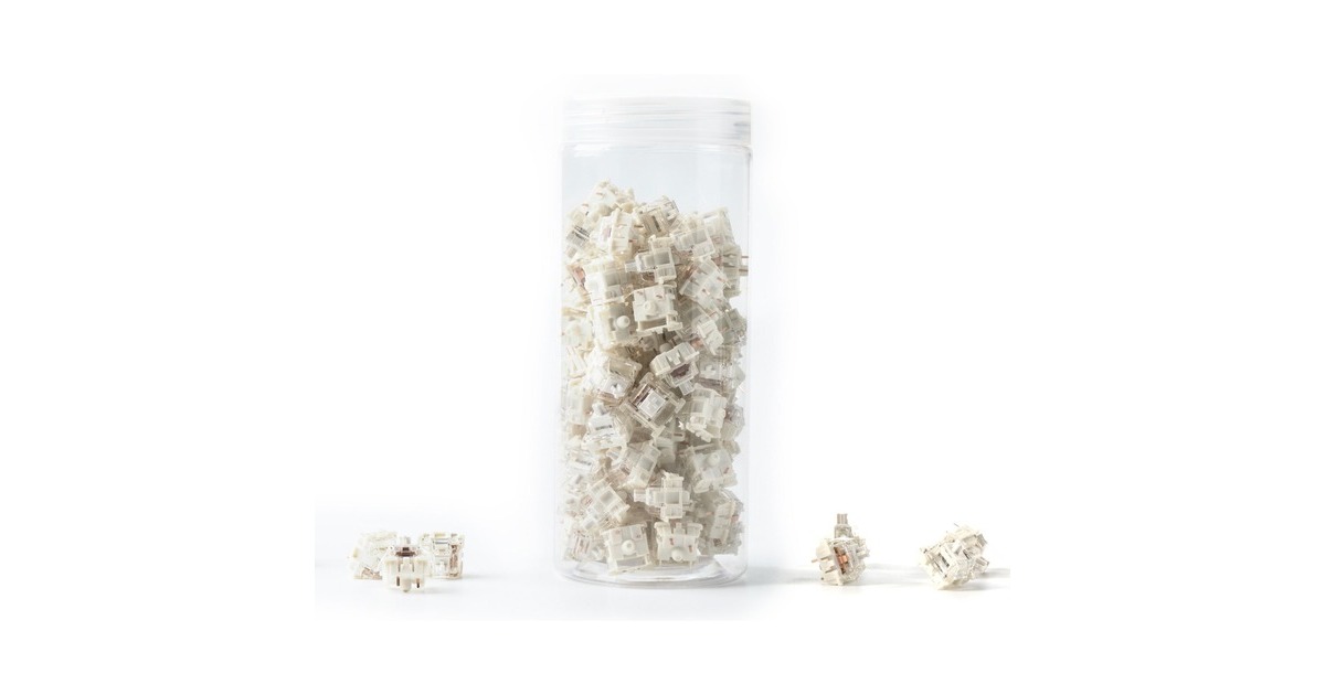 Keychron Gateron G Pro 3.0 White Switch-Set, Tastenschalter(weiß/transparent, 110 Stück)