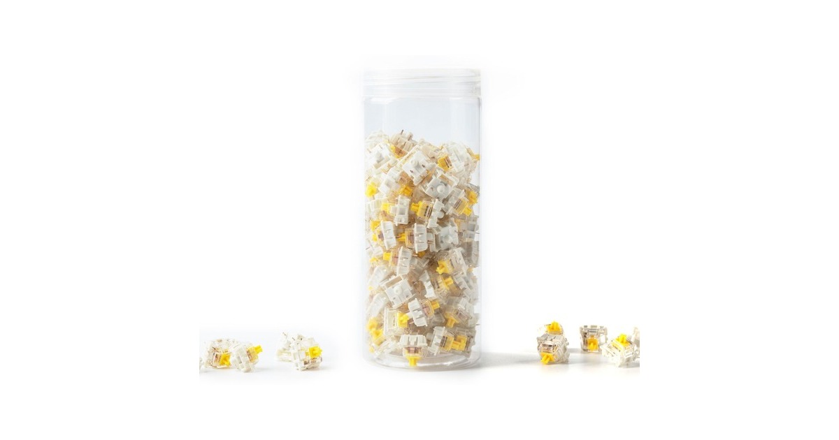 Keychron Gateron G Pro 3.0 Yellow Switch-Set, Tastenschalter(gelb/transparent, 110 Stück)