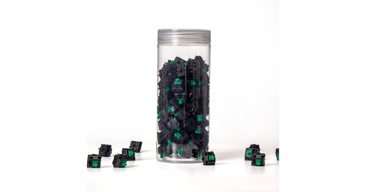 Keychron Gateron KS-3X Full Black Green Switch-Set, Tastenschalter(grün/schwarz, 110 Stück)