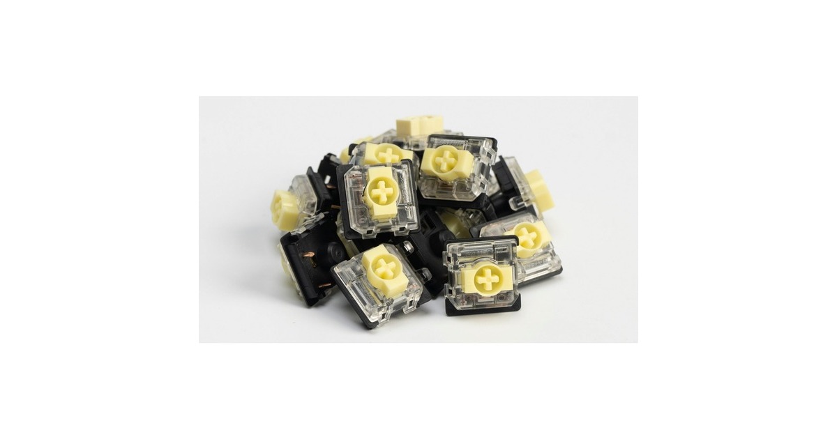 Keychron Gateron Low Profile 2.0 Mechanical Banana Switch-Set, Tastenschalter(gelb/transparent, 110 Stück)