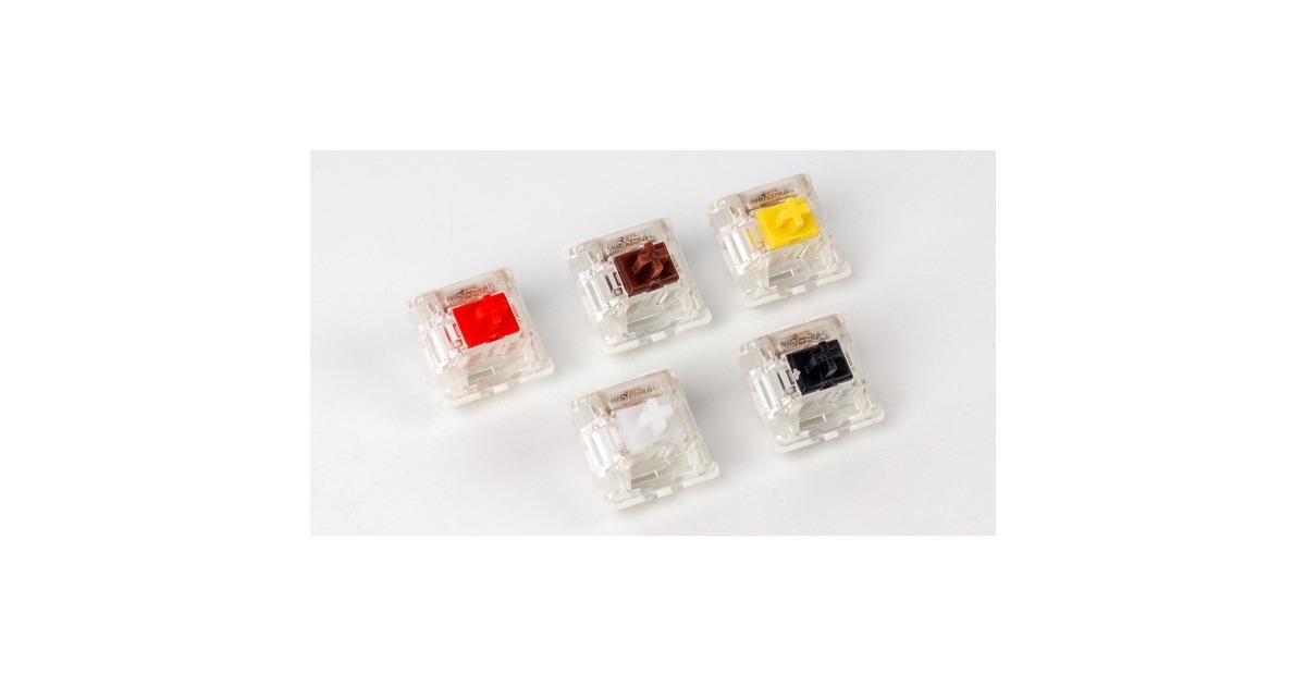 Keychron Gateron Silent White Switch-Set, Tastenschalter(weiß/transparent, 110 Stück)