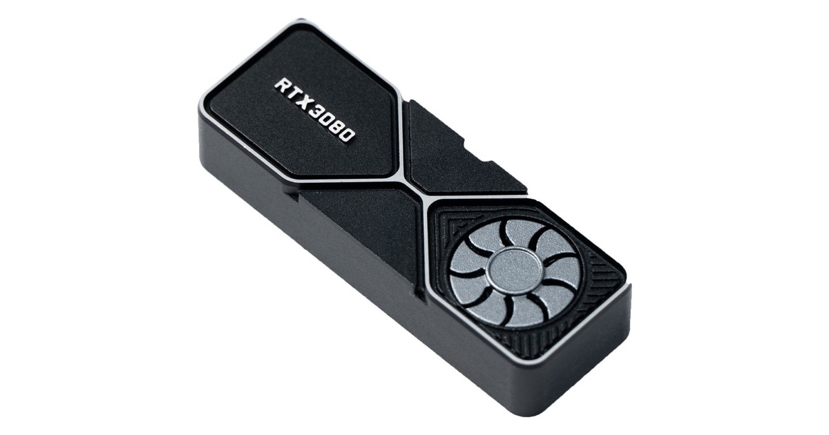 Keychron Graphics Card RTX3080 Aluminum Alloy Artisan Keycap, Tastenkappe(schwarz/silber)