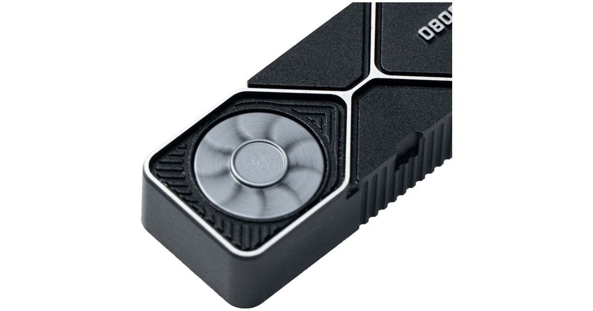 Keychron Graphics Card RTX3080 Aluminum Alloy Artisan Keycap, Tastenkappe(schwarz/silber)
